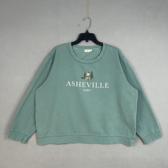 Spartina 449 Sweatshirt Womens 2XL Alpine Green Hiker Asheville Boat Beach Comfy - Picture 1 of 13